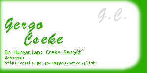 gergo cseke business card